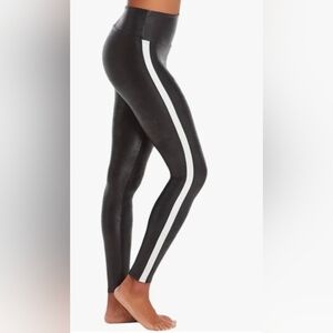 Spanx | Faux Leather Legging with Side Stripe, Size Small